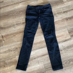 Distressed black jeans